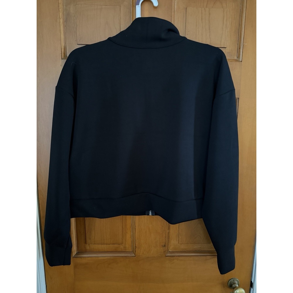 Women's A New Day Black Sandwash Cropped Full-Zip Sweatshirt Jacket Size XL - Picture 6 of 6
